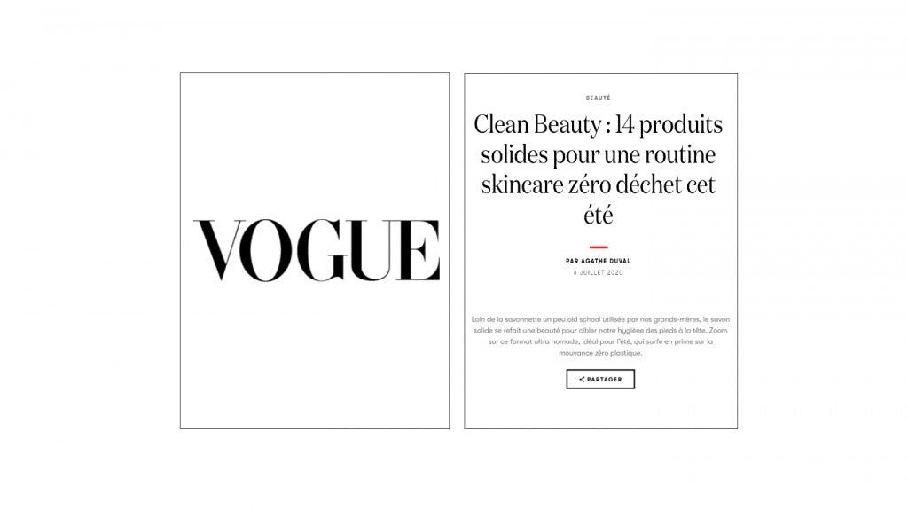 Le savon au lait d'ânesse dans Vogue