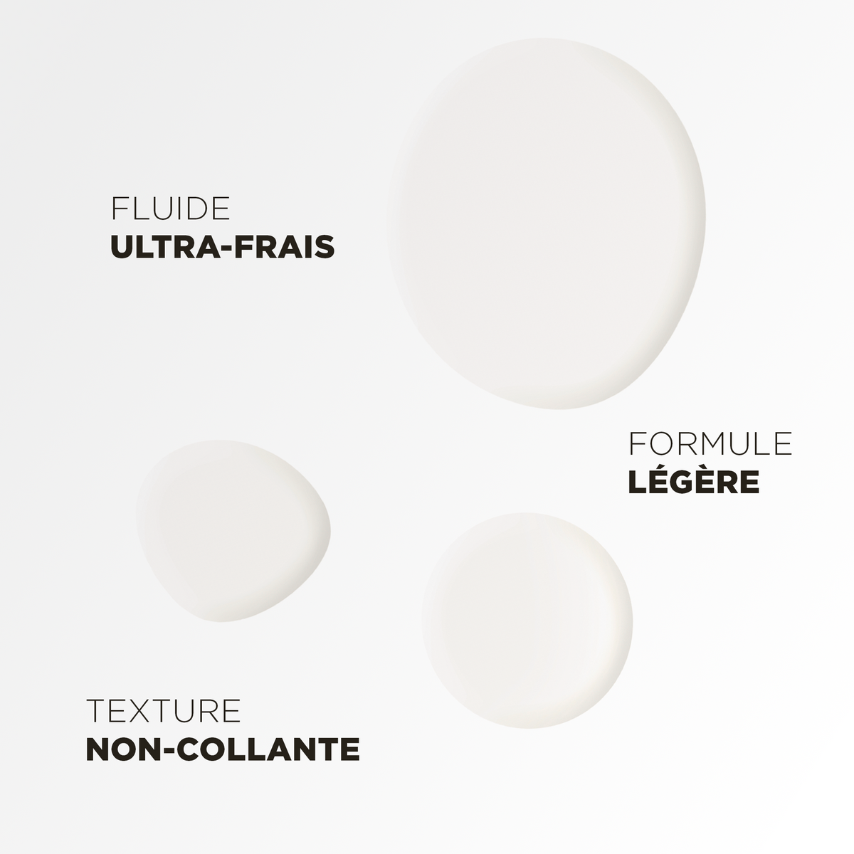 Texture fluide ultra-fraîche, formule légère et non collante