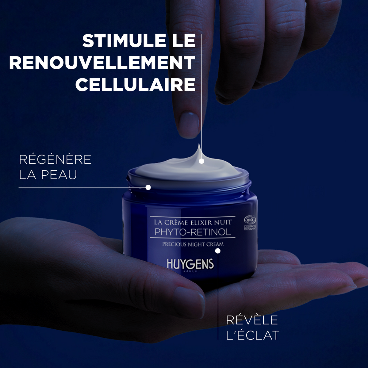 La crème stimule le renouvellement cellulaire, régénère la peau et révèle l'éclat