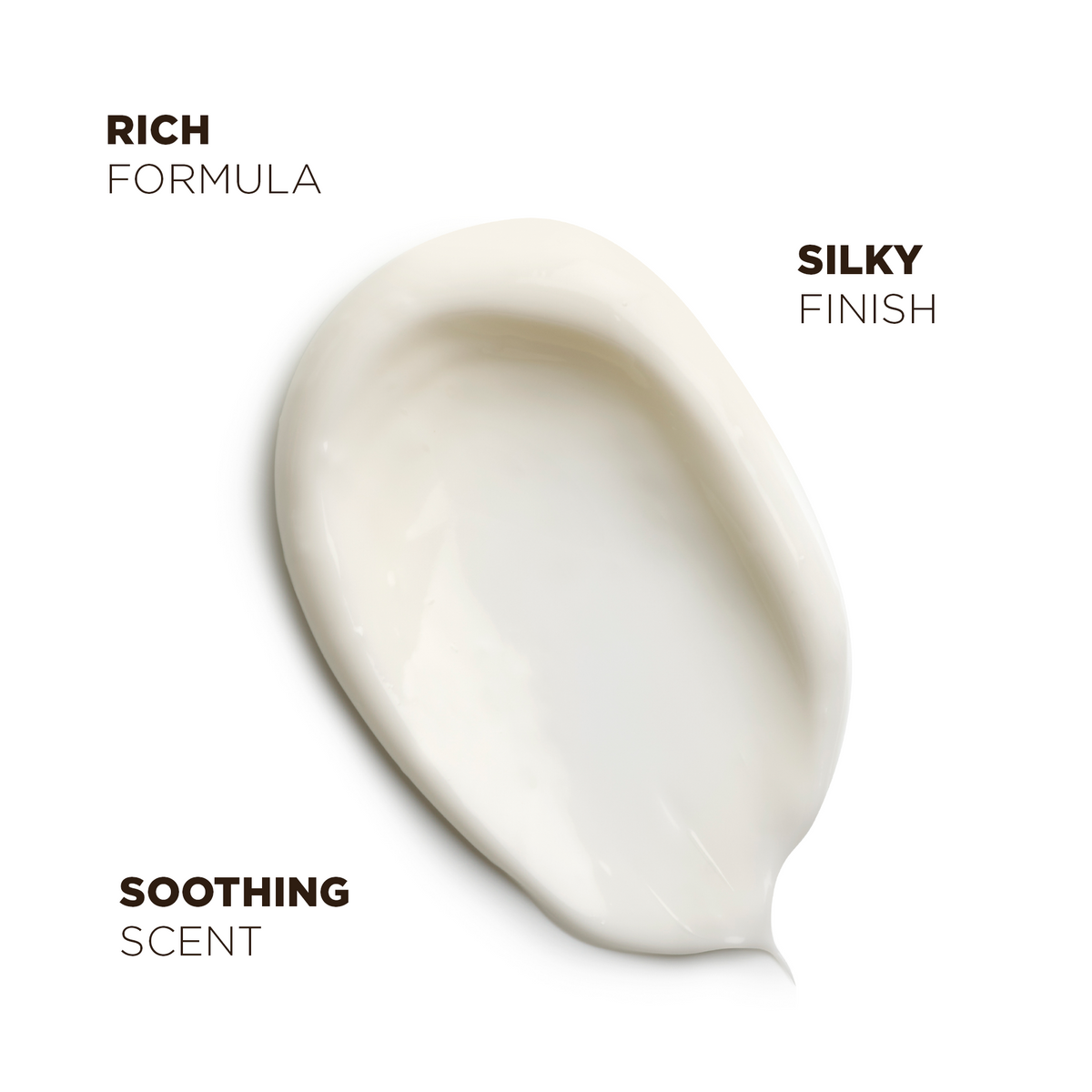 Rich formula with a silky finish and a soothing scent