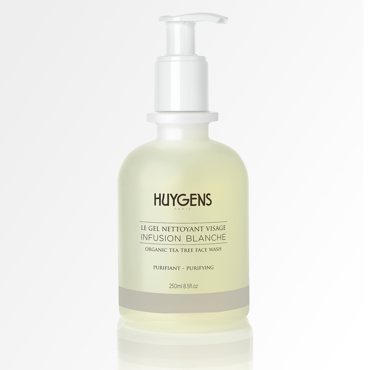Flacon pompe 250 ml du Gel Nettoyant Visage Infusion Blanche