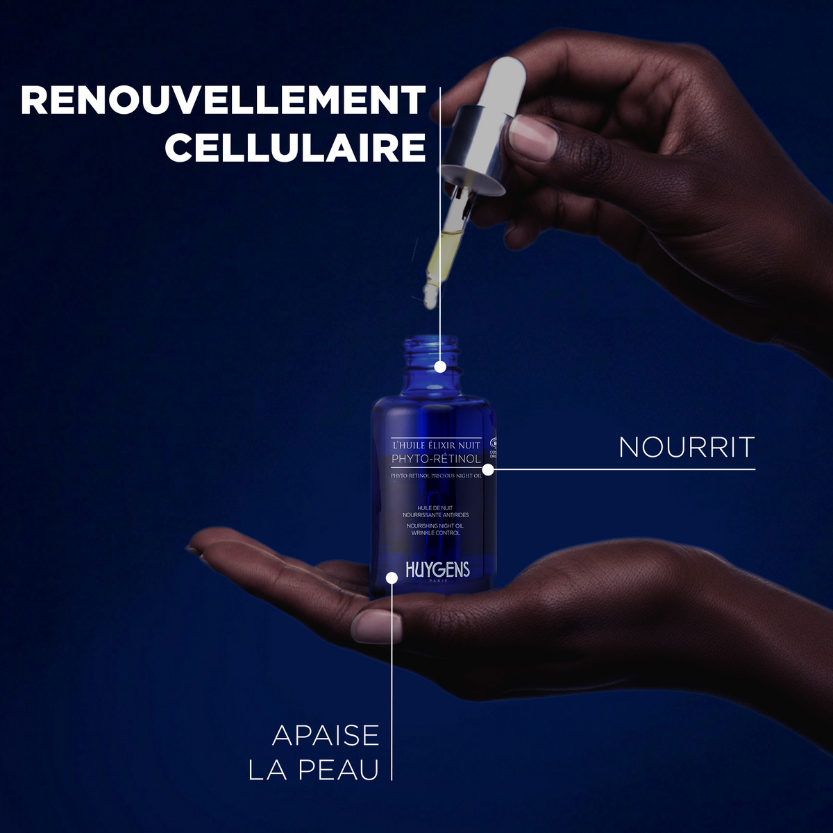 L'huile favorise le renouvellement cellulaire, nourrit et apaise la peau
