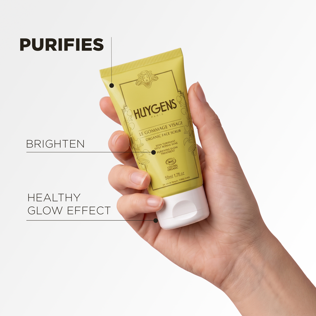 The scrub purifies, brightens and leaves a healthy glow