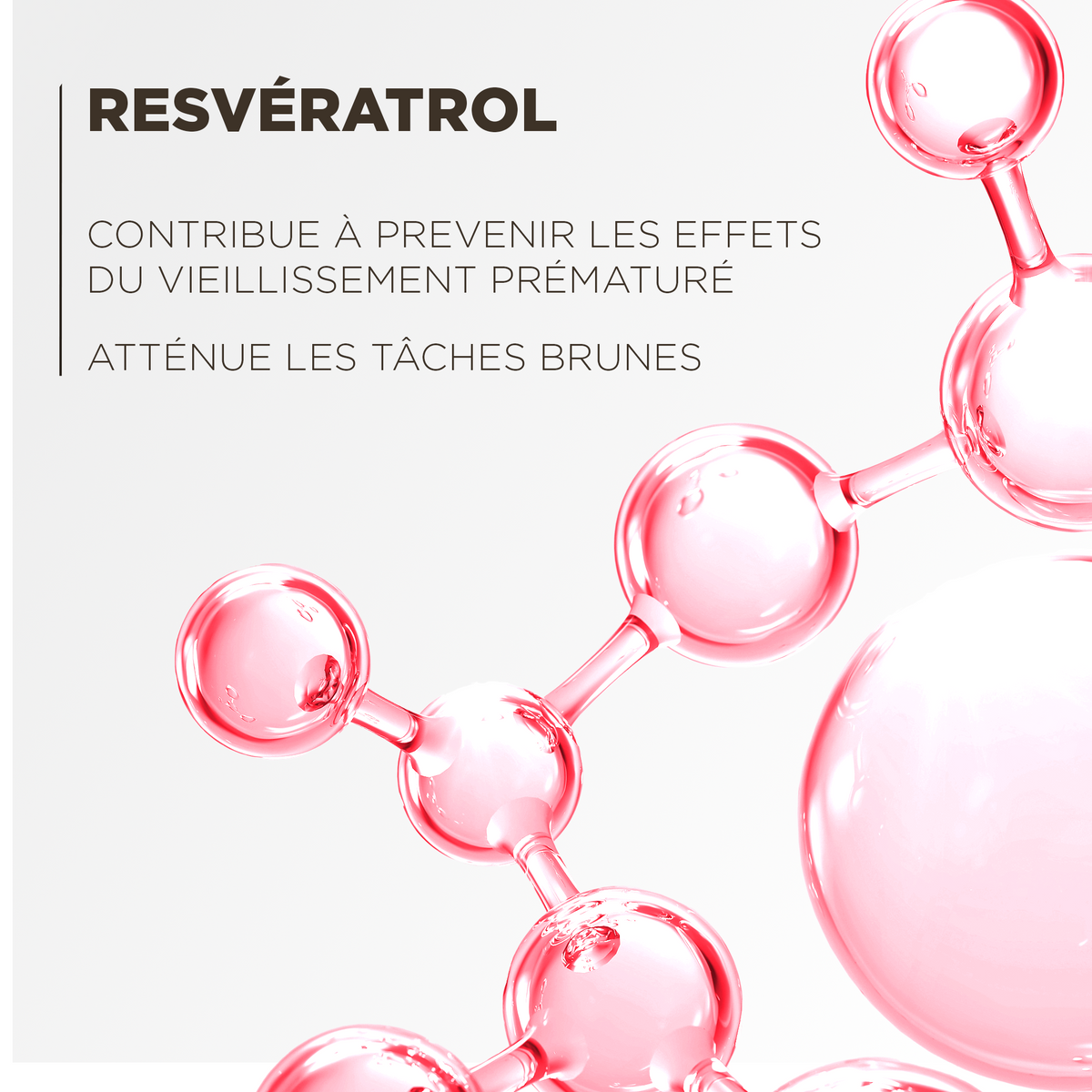 Resvératrol, qui contribue à prévenir les effets du vieillissement prématuré et atténue les taches brunes