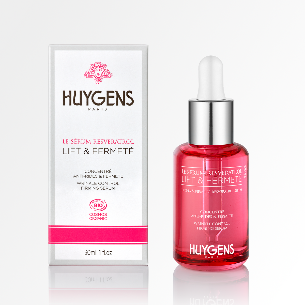 Étui et flacon du Sérum Resvératrol Lift & Fermeté