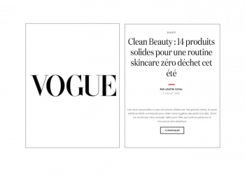 Le savon au lait d'ânesse dans Vogue